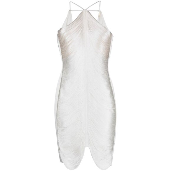 Cult Gaia Mara Dress in Off White Fringe X-Small New Womens Bridal Cocktail - Picture 10 of 17